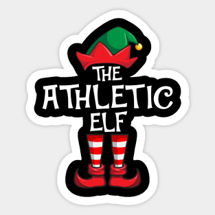 Athletic Elf Matching Family Christmas Sporty Sticker